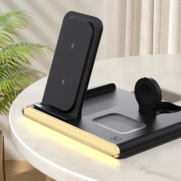 4-in-1 Dual-Coil Foldable Smart Magnetic Wireless Charger