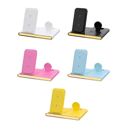 4-in-1 Dual-Coil Foldable Smart Magnetic Wireless Charger