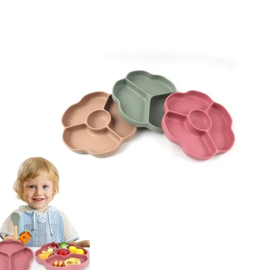 Children's silicone dining plate