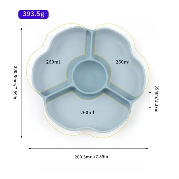 Children's silicone dining plate