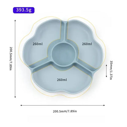 Children's silicone dining plate