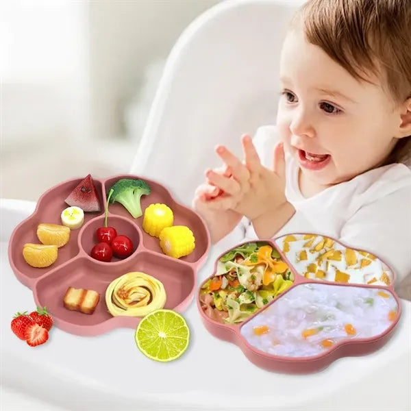 Children's silicone dining plate