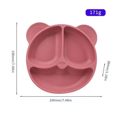 Baby Bear Silicone Feeding Plate