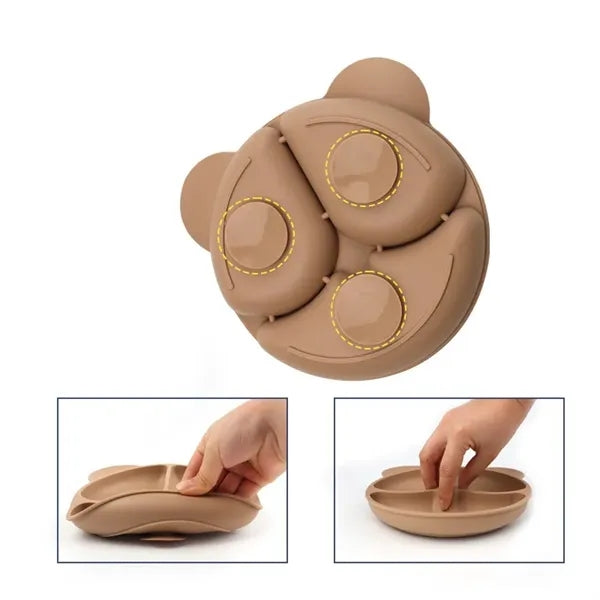 Baby Bear Silicone Feeding Plate