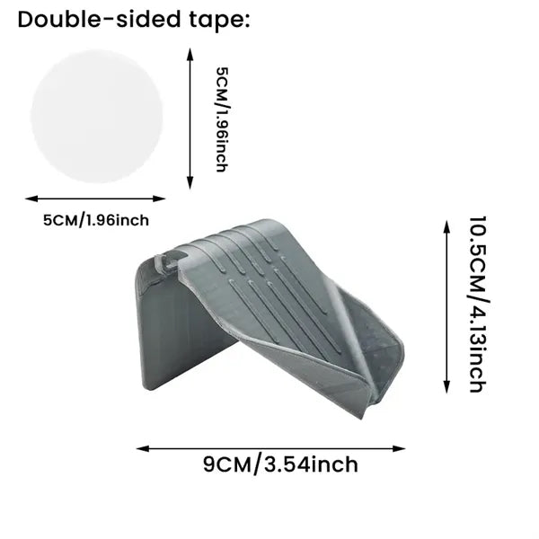Non-punching automatic draining soap dish