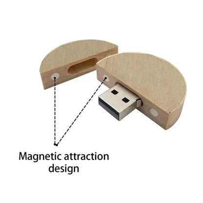 Magnetic Closure Durable Elegant Wooden USB 3.0 Flash Drive