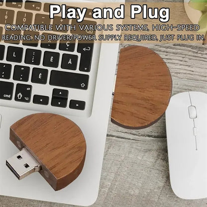 Magnetic Closure Durable Elegant Wooden USB 3.0 Flash Drive