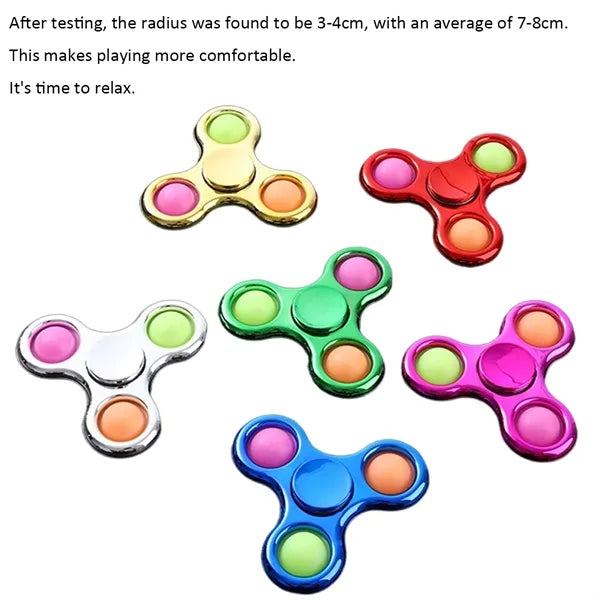 Push Pop Bubble Fidget Spinner Stress Relief Toy