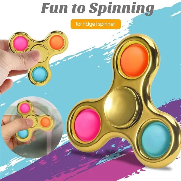 Push Pop Bubble Fidget Spinner Stress Relief Toy