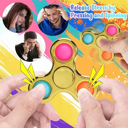 Push Pop Bubble Fidget Spinner Stress Relief Toy