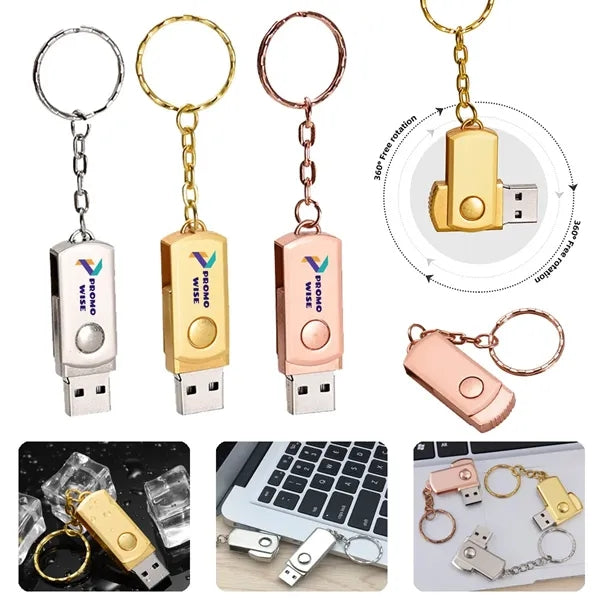 Waterproof High-Capacity Keychain Metal USB Flash Drive