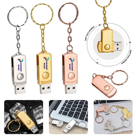 Waterproof High-Capacity Keychain Metal USB Flash Drive