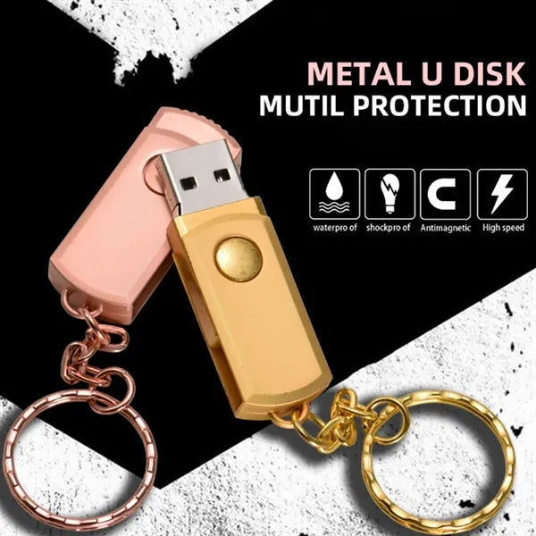 Waterproof High-Capacity Keychain Metal USB Flash Drive