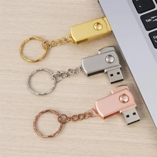 Waterproof High-Capacity Keychain Metal USB Flash Drive