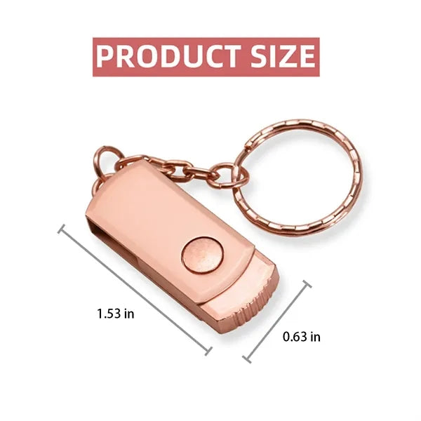 Waterproof High-Capacity Keychain Metal USB Flash Drive