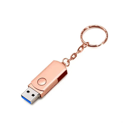 Waterproof High-Capacity Keychain Metal USB Flash Drive