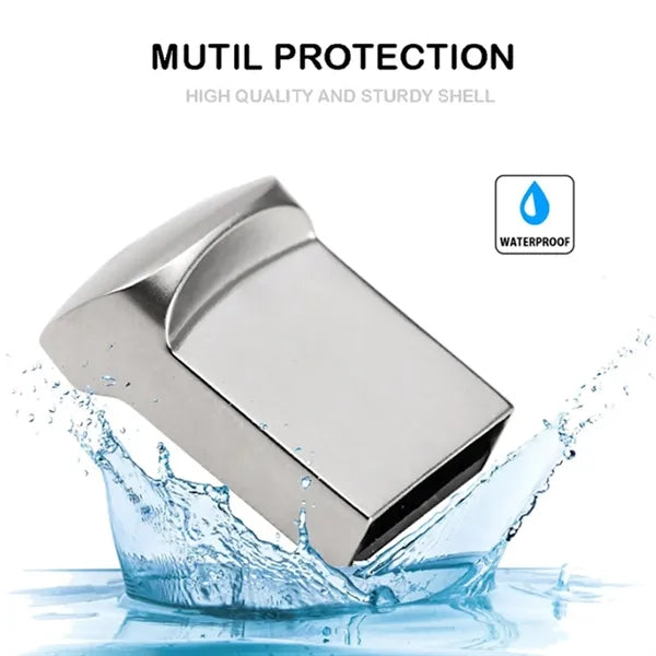 Waterproof Compact  Fast Data Transfer Metal USB Flash Drive