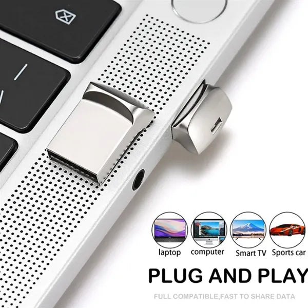 Waterproof Compact  Fast Data Transfer Metal USB Flash Drive