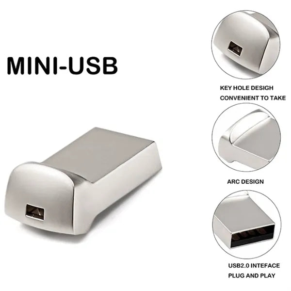 Waterproof Compact  Fast Data Transfer Metal USB Flash Drive
