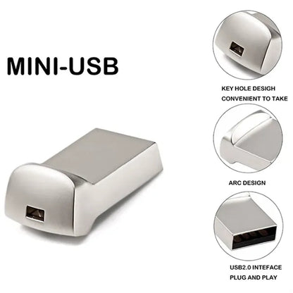 Waterproof Compact  Fast Data Transfer Metal USB Flash Drive