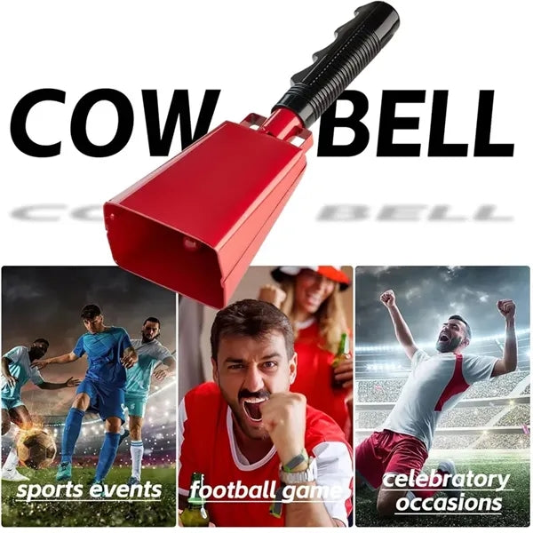 Steel Cowbell with Handle 9 Inch Noise Makers