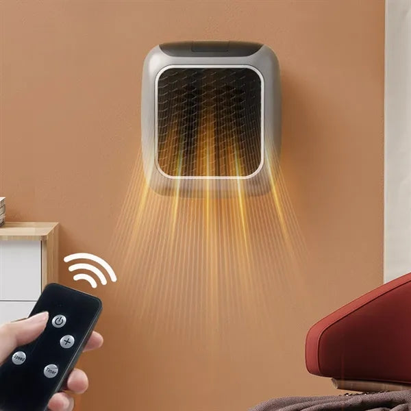 Quiet space saving timer wall outlet small space heater