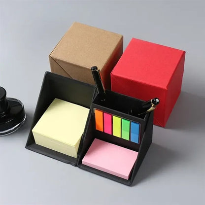Foldable Desk Storage Box with Sticky Notes