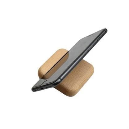 Minimalist  Ergonomic Viewing Stable Beech Wood Phone Stand