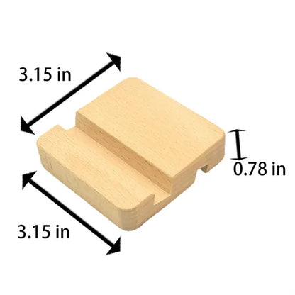 Minimalist  Ergonomic Viewing Stable Beech Wood Phone Stand