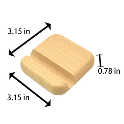 Minimalist  Ergonomic Viewing Stable Beech Wood Phone Stand