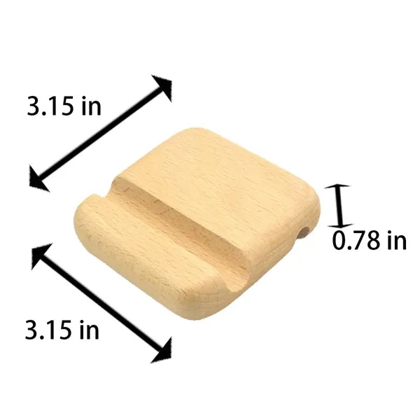 Minimalist  Ergonomic Viewing Stable Beech Wood Phone Stand