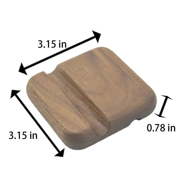 Compact Minimalist Stable Portable Solid Walnut Phone Stand