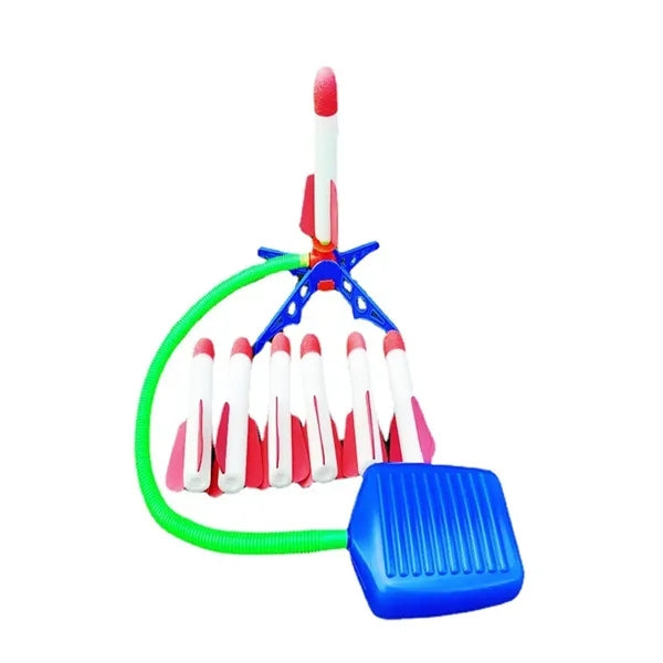 Foot Pump Launch LED Adjustable Angle Foam Air Rocket Toy
