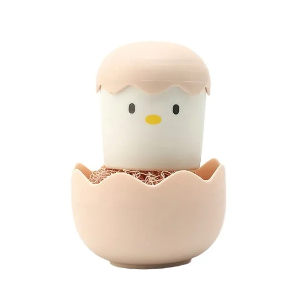 Egg-Shaped Detachable Fiber Bristles Rustproof Kitchen Brush