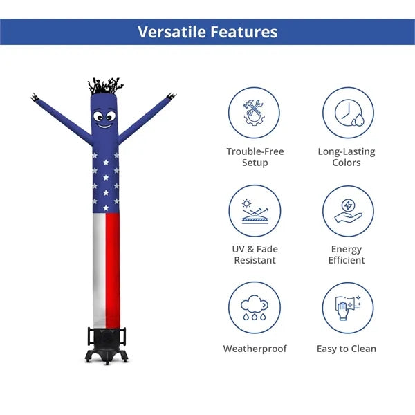 American Flag Inflatable Tube Man with Blower