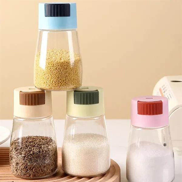 7.5oz Glass Precise Measuring Push-Button Salt Shakers