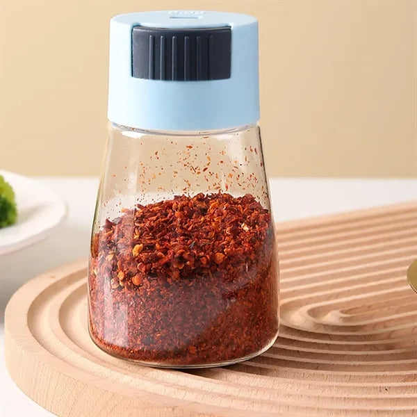 7.5oz Glass Precise Measuring Push-Button Salt Shakers