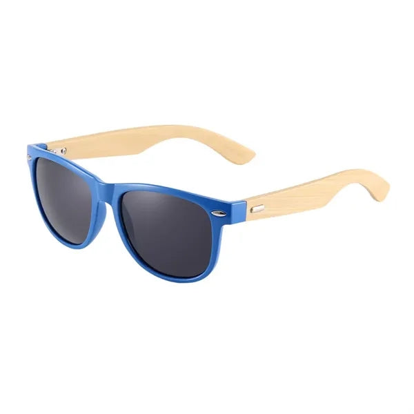 Eco-Friendly Bamboo Frame Sunglasses with Storage Pouch