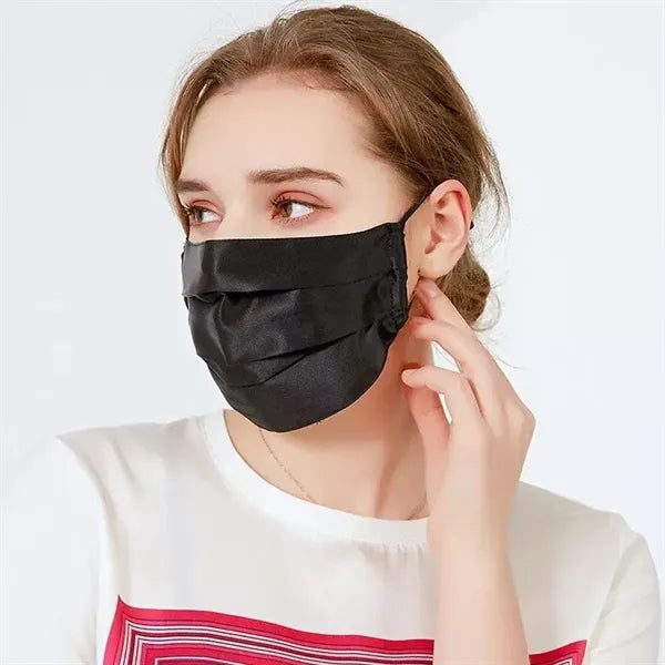 Adjustable Breathable Moisture-Wicking Pure Silk Face Mask