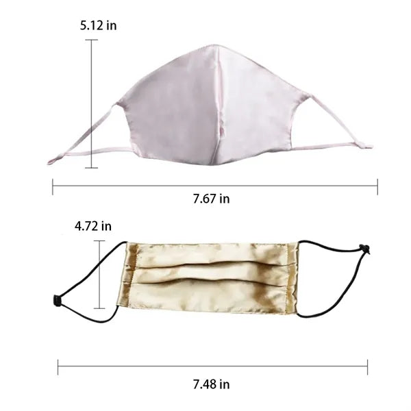 Adjustable Breathable Moisture-Wicking Pure Silk Face Mask