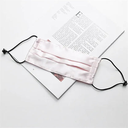 Adjustable Breathable Moisture-Wicking Pure Silk Face Mask