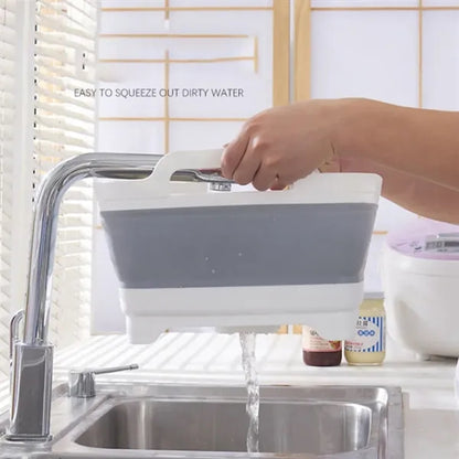 Collapsible Space-Saving Portable Basin with Drain Plug