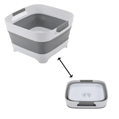 Collapsible Space-Saving Portable Basin with Drain Plug