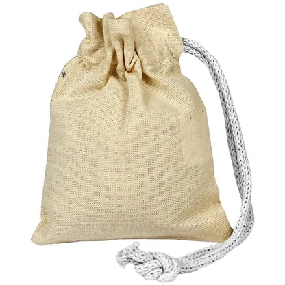 100% Cotton Sheeting Coin Drawstring Bag