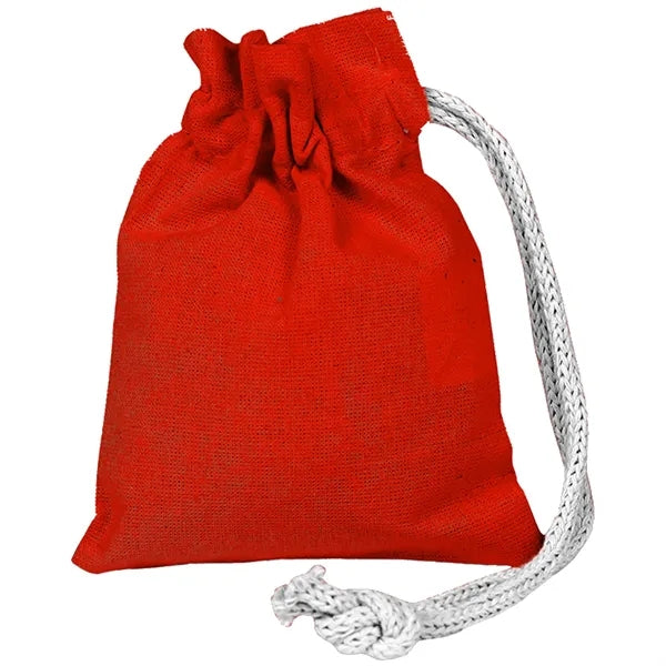 100% Cotton Sheeting Coin Drawstring Bag