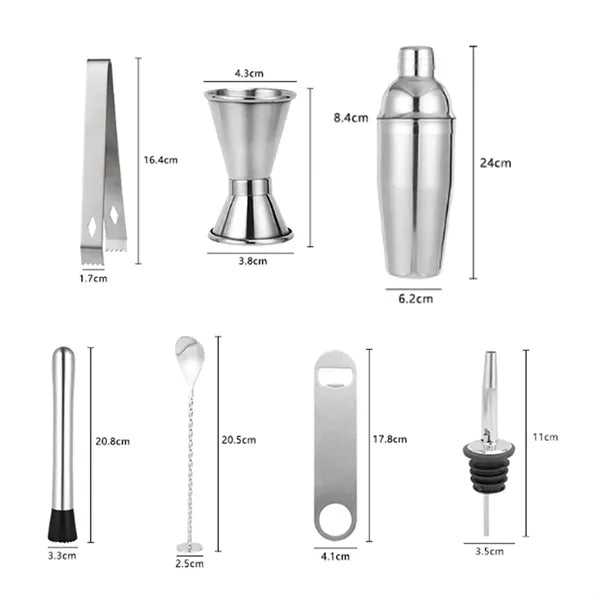 8-in-1 21Oz. Professional Cocktail Shaker Set