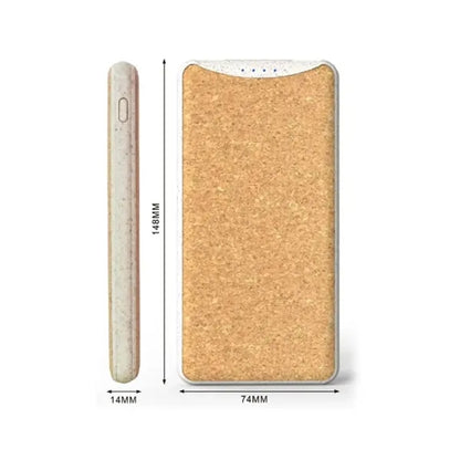 10000Ma Eco-Friendly Cork Finish Solar Power Bank