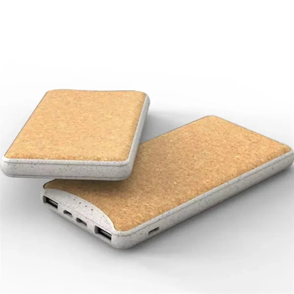 10000Ma Eco-Friendly Cork Finish Solar Power Bank