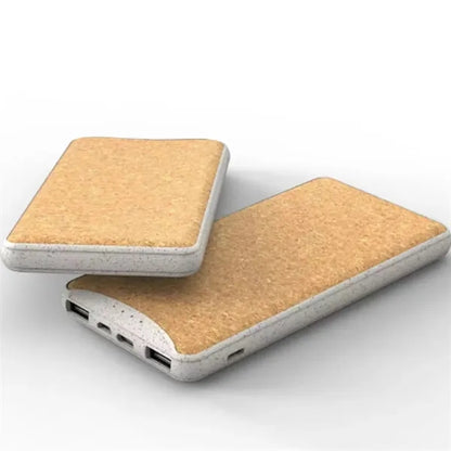 10000Ma Eco-Friendly Cork Finish Solar Power Bank
