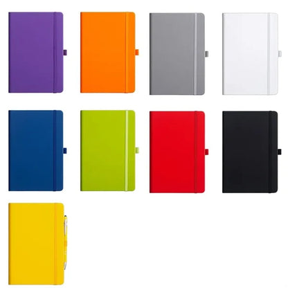 A5 PU Leather Lined Journal Notebook with Pen